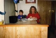Sam 179.jpg: 1995/02/01 - Sam's 4th Birthday and Scott's 71st Birthday - 1995